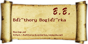 Báthory Boglárka névjegykártya