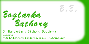 boglarka bathory business card